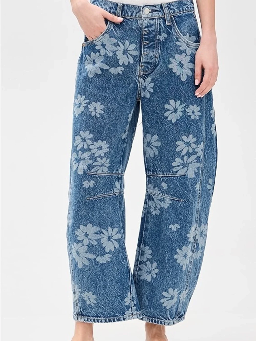 Free People Good Luck Barrel Jeans Daisy 27,30 - Picture 4 of 8